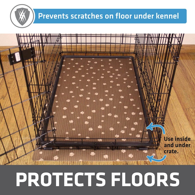 Drymate Dog Crate Mat Liner, Absorbs Urine, Waterproof, Non-Slip, Washable Puppy Pee Pad for Kennel Training - Use Under Pet Cage to Protect Floors, Thin Cut to Fit Design (USA Made) (Brown)(27"x42") - Image 3